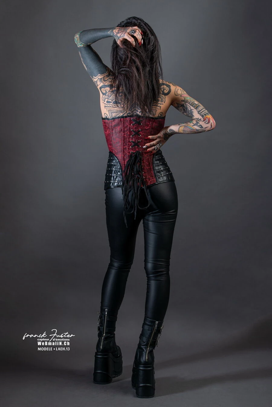 Corset Rock Gothique Rouge – Image 3
