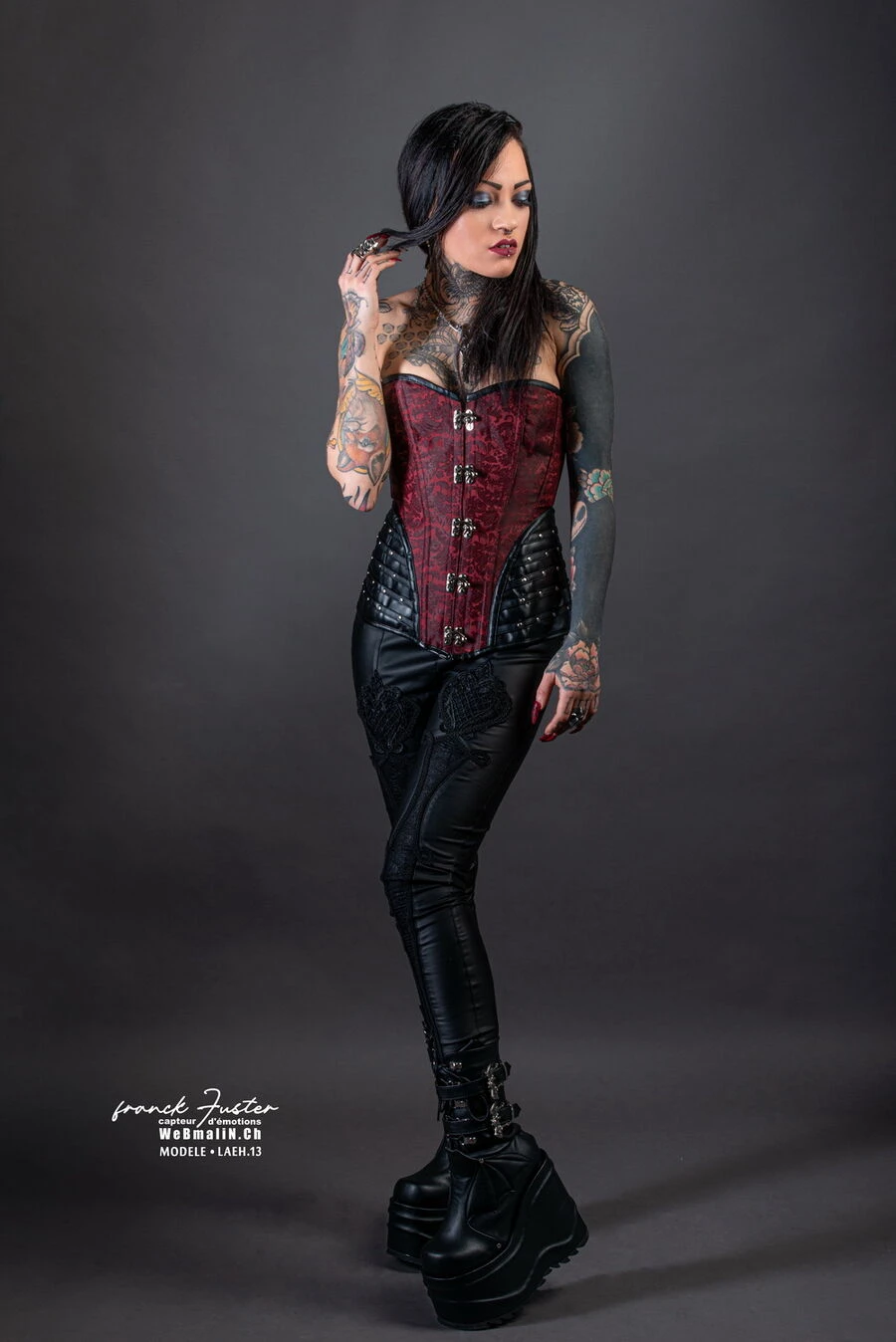 Corset Rock Gothique Rouge – Image 2