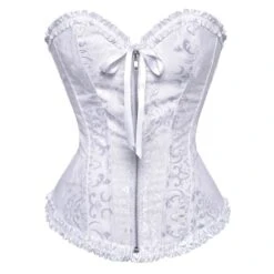 Corset Gothique Brocarde Blanc