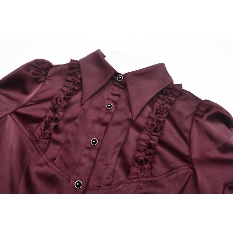 Chemisier Bordeaux DARK IN LOVE – Image 3