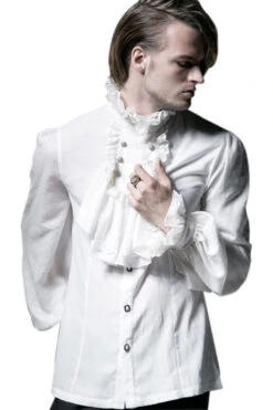 Chemise Gothique Blanche à Jabot PUNK RAVE