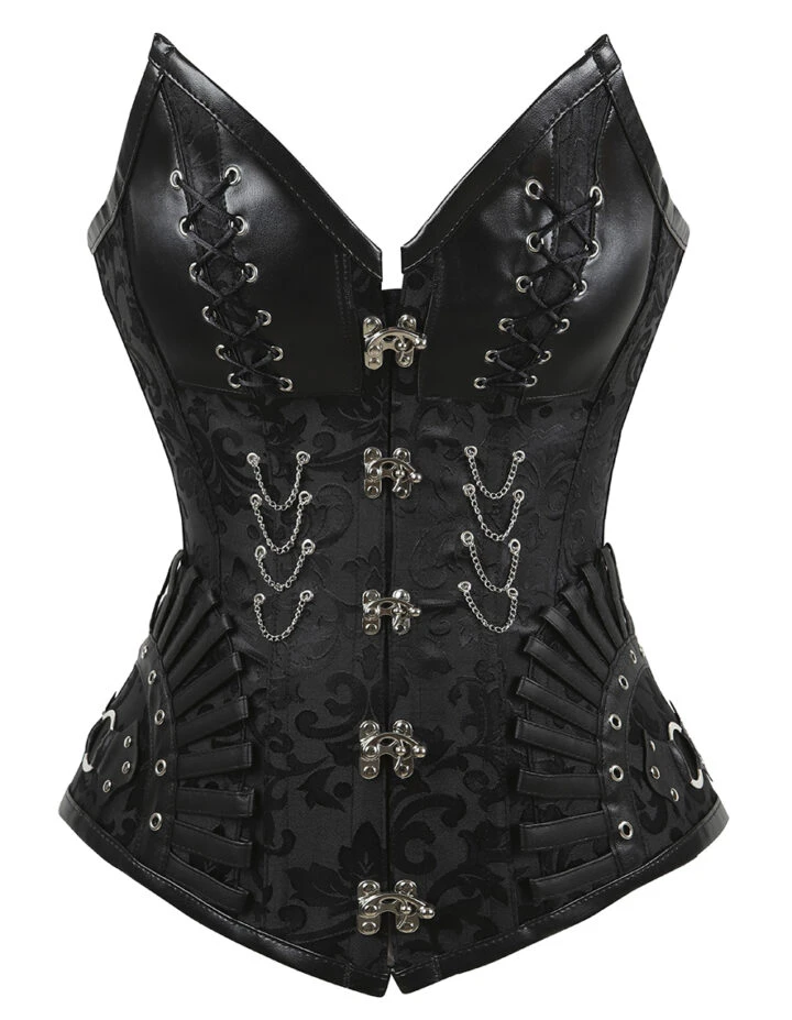 Corset Gothique Brocarde Noir
