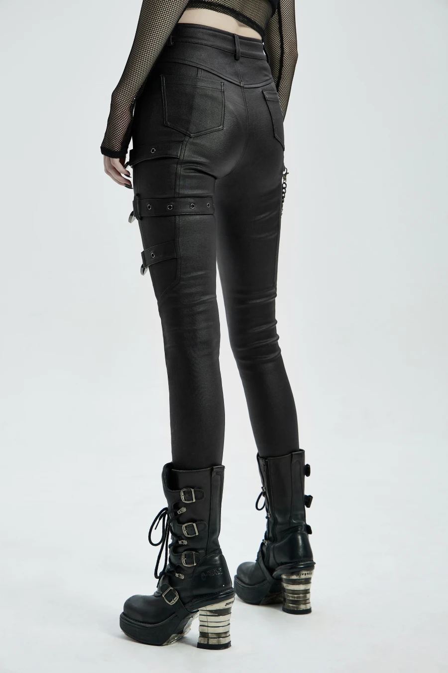 Pantalon Femme PUNK RAVE 'coeur Noir' – Image 4