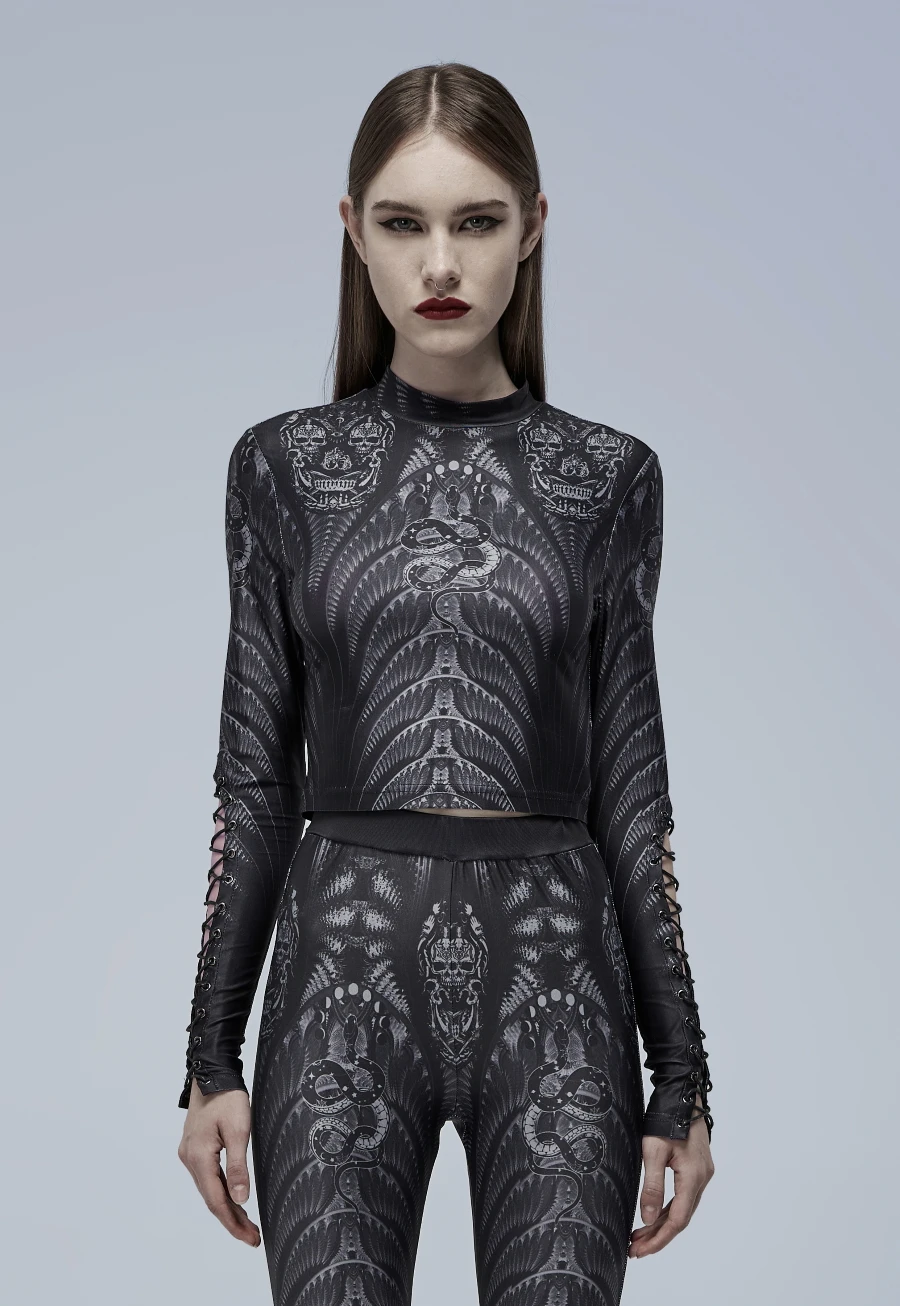 Haut Imprimé PUNK RAVE 'skeleton'