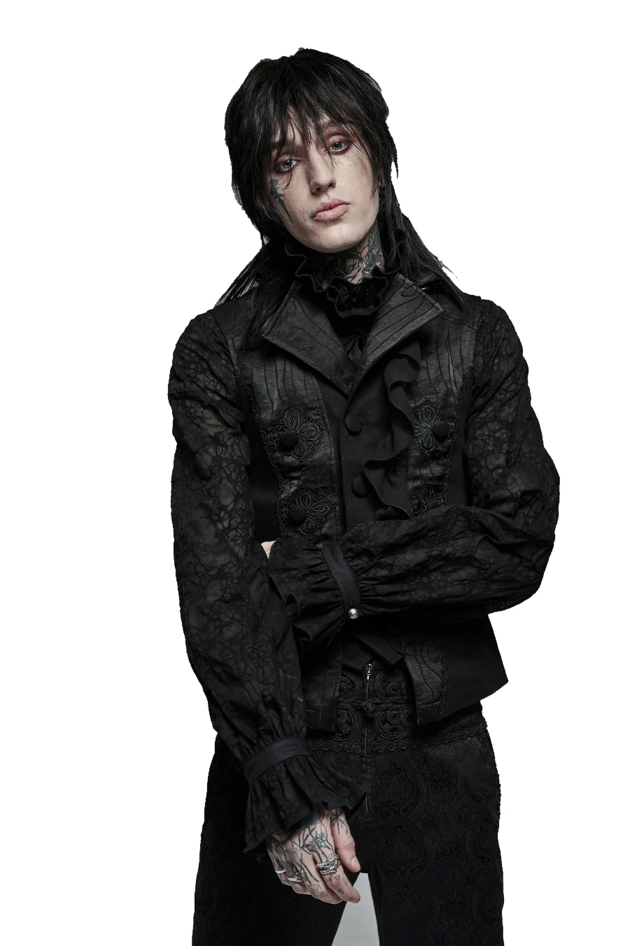 Gilet Jacquard Sans Manches PUNK RAVE – Image 4