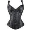 Bustier Gothique Brocarde Noir