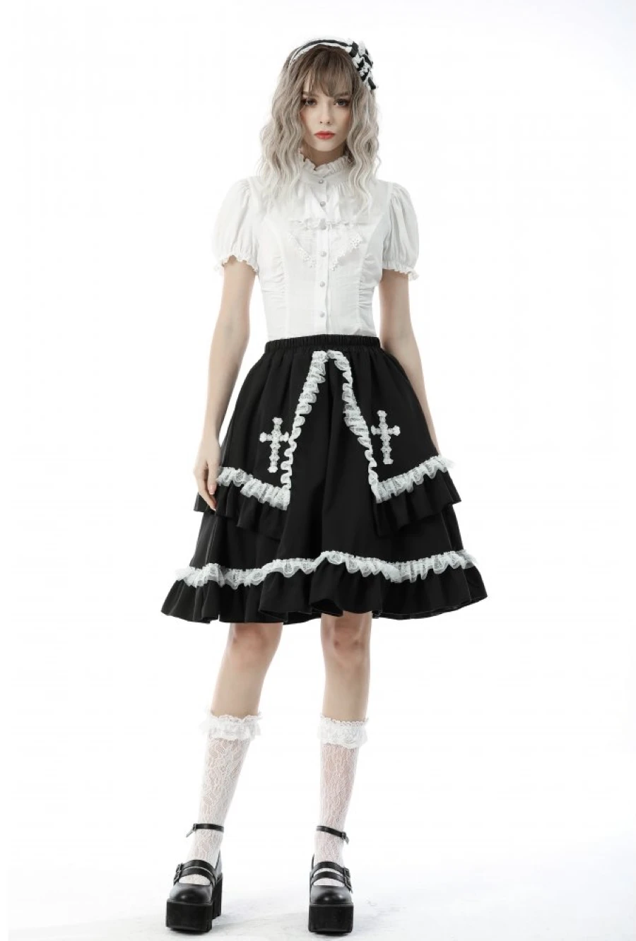 Chemisier Blanc DARK IN LOVE – Image 3