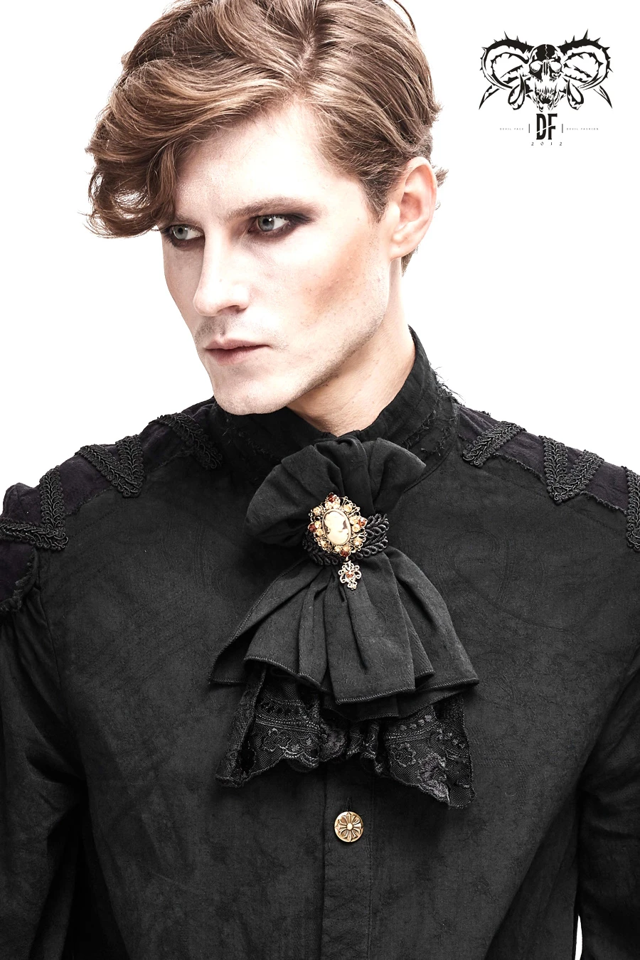 Jabot De Chemise Noir DEVIL FASHION