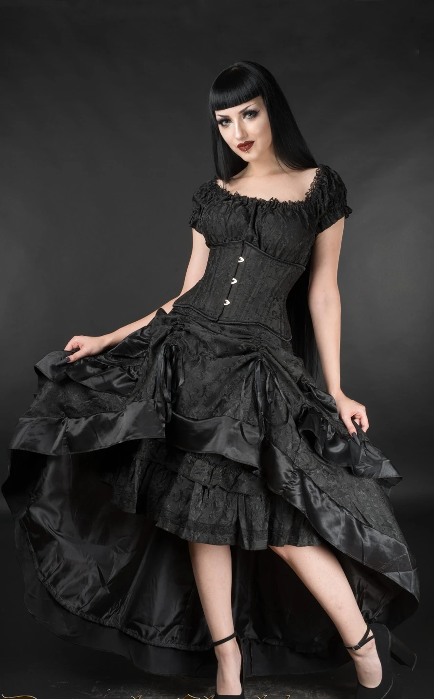 Longue Jupe Gothique à Volants