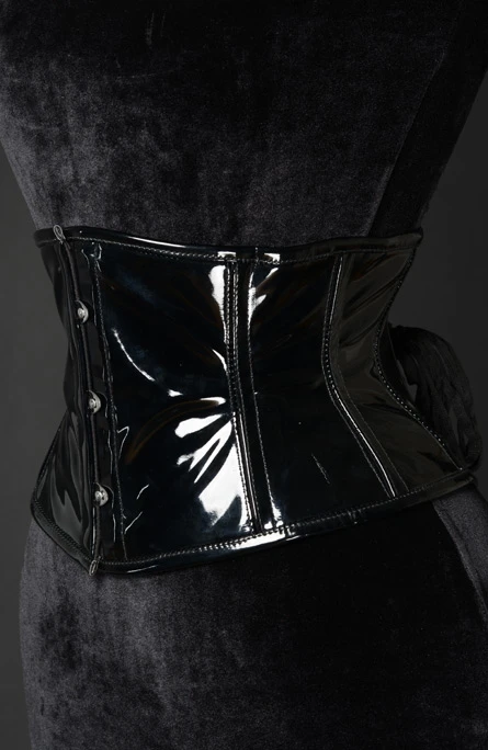 Serre-taille Gothique PVC Noir – Image 3