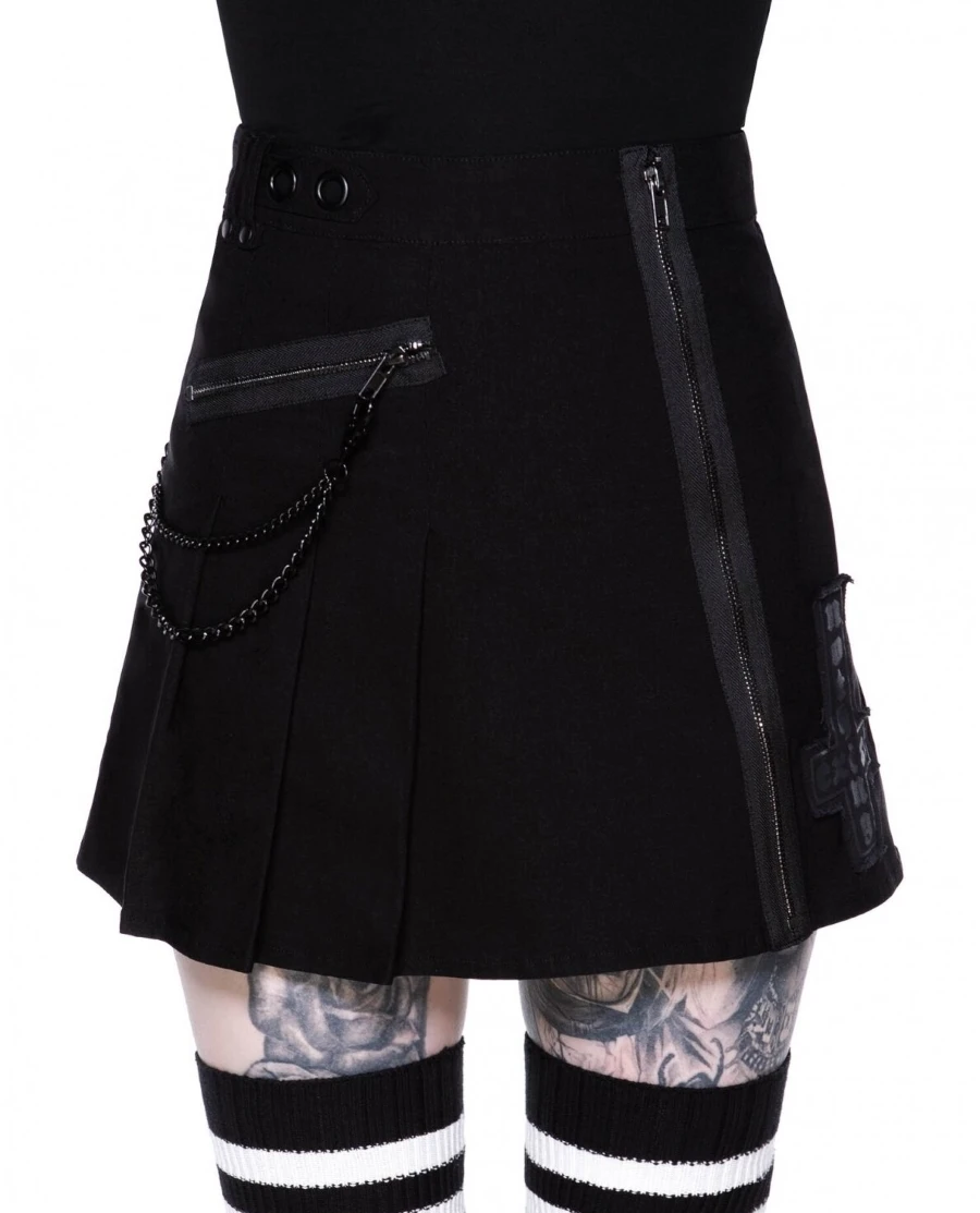 Mini Jupe KILLSTAR 'calling Alice Black' – Image 2