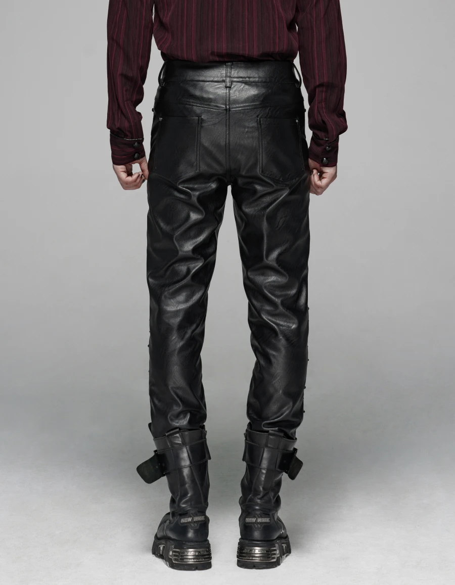 Pantalon Simili Cuir PUNK RAVE 'dimguard' – Image 2