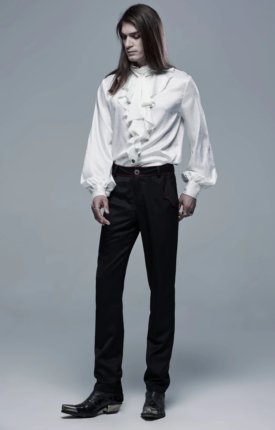 Chemise Vampire Blanche PUNK RAVE – Image 4