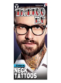 Cobra Tatouage Adhésif Pour Le Cou