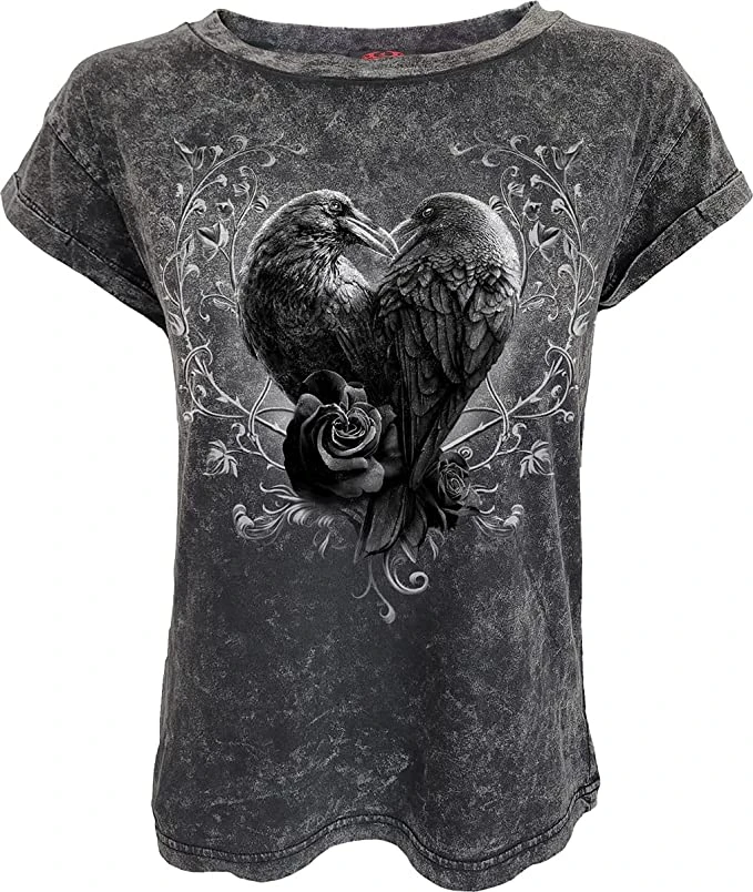 T-shirt Gothique SPIRAL 'Raven Heart'