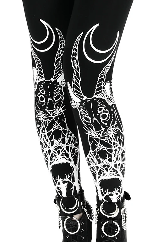 Leggings Noir RESTYLE 'domonic Cat' – Image 5