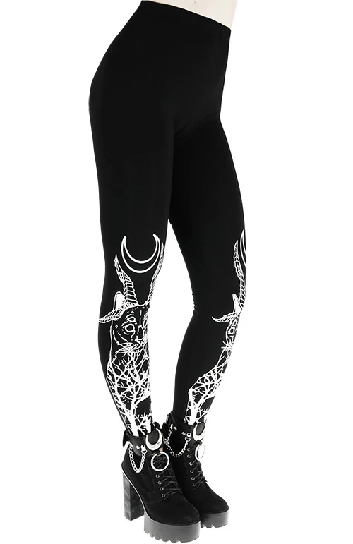 Leggings Noir RESTYLE 'domonic Cat' – Image 2