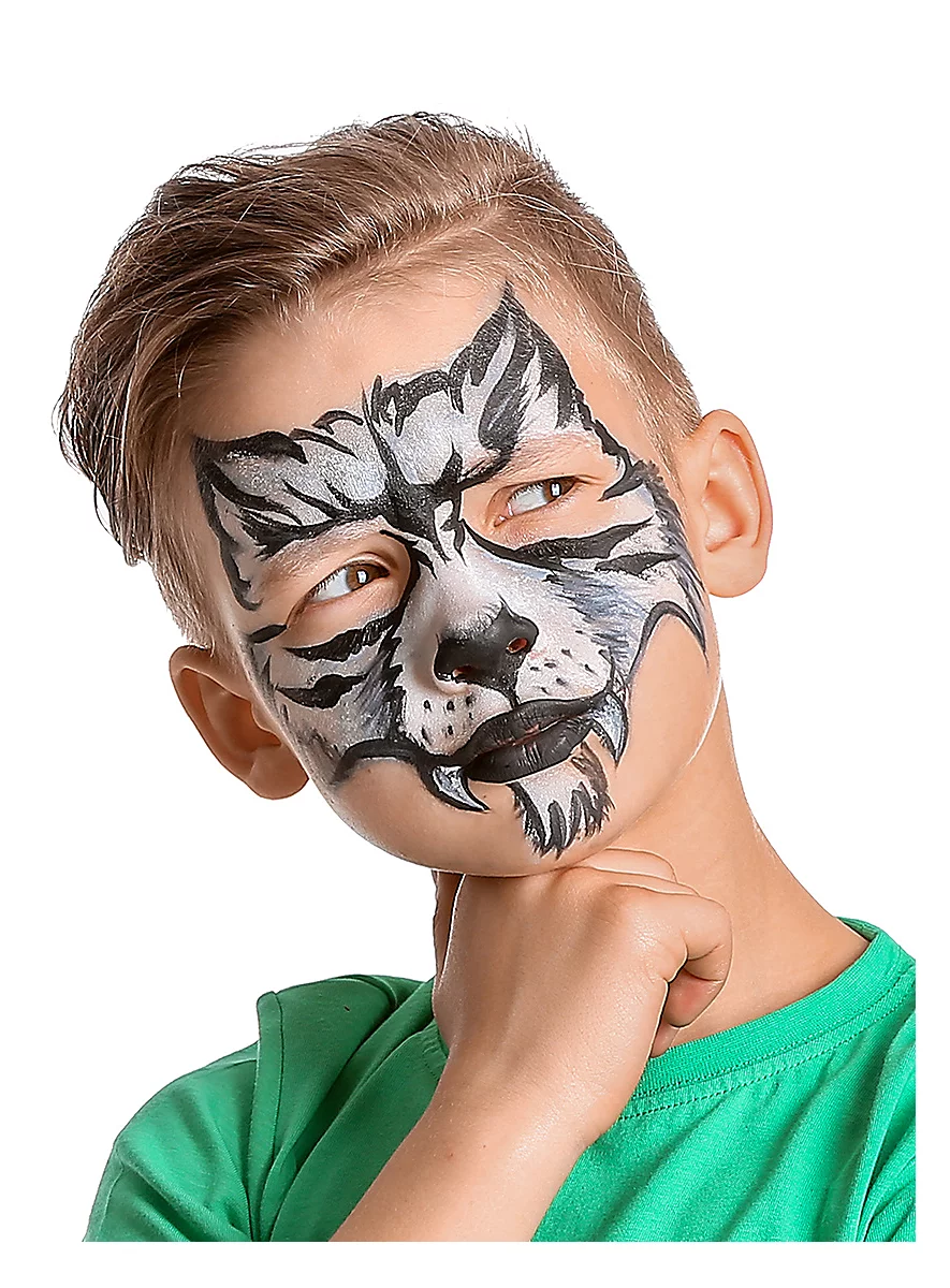 Kit De Maquillage Aqua Noir Et Blanc Avec éponge Et Pinceau – Image 4