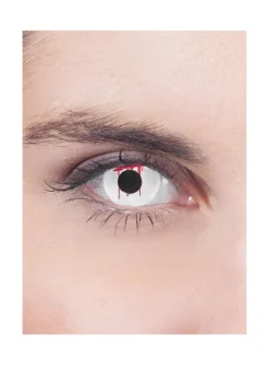 Lentille De Contact Correctrice œil Sanglant Blanc