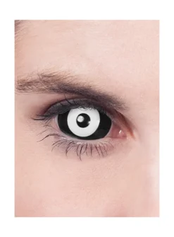 Lentilles De Contact Sclera Noir Et Blanc