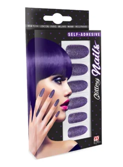 Ongles Scintillants Violets