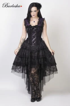 Robe Gothique BURLESKA 'ophelie Pourpre'