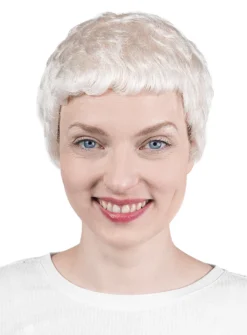 Perruque Blanche Blonde Courte