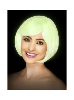 Perruque Blanche Coupe Garçonne Glow In The Dark