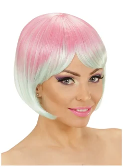 Perruque Femme Two-Tone Rose-turquoise