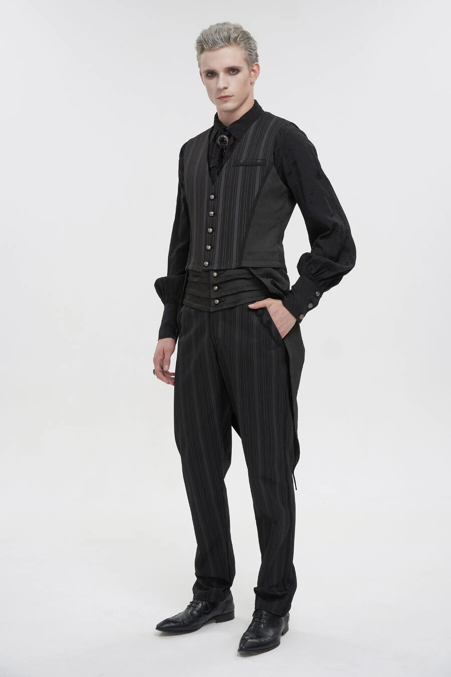 Pantalon Victorien Noir DEVIL FASHION 'Modares' – Image 3