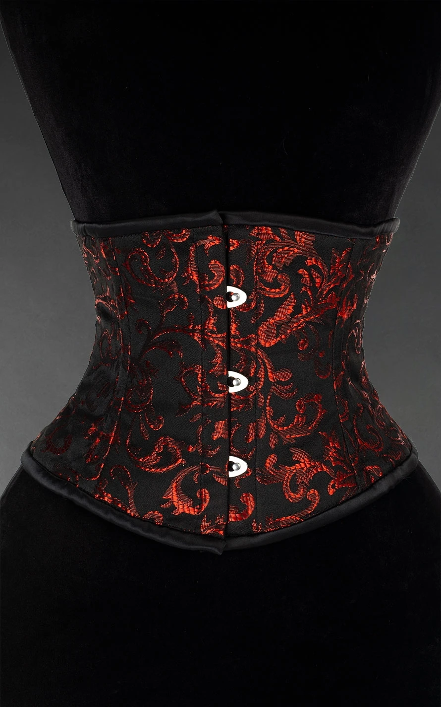 Serre-taille Gothique Brocarde Rouge