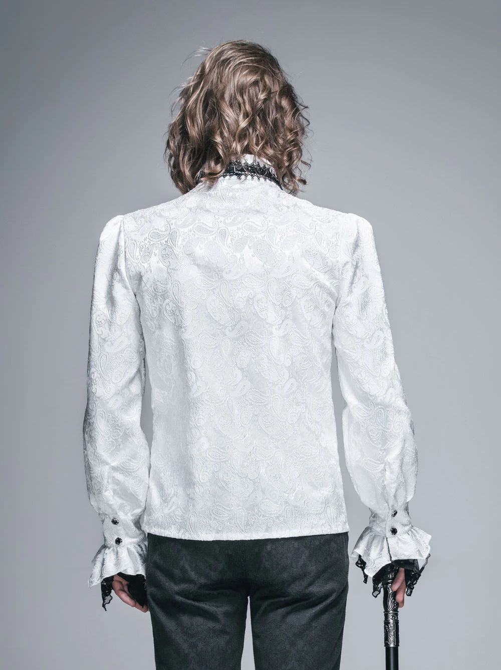 Chemise Gothique Vampire Blanche – Image 3