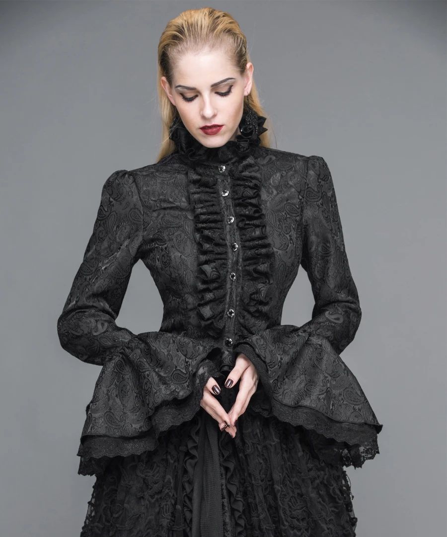 Chemisier Gothique Noir DEVIL FASHION