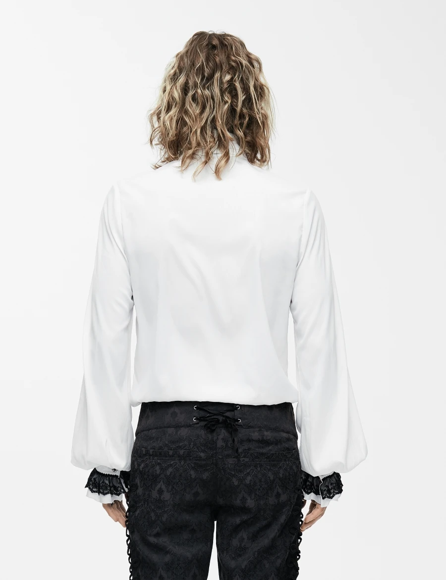 Chemise Gothique Blanche à Jabot – Image 3