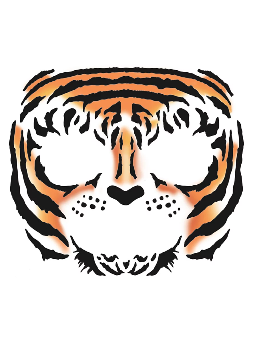 Tatouage Adhésif De Visage De Tigre – Image 2
