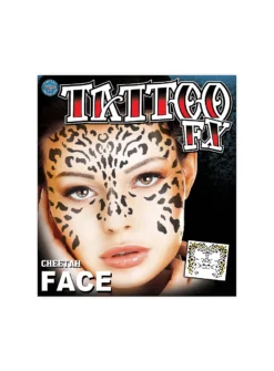 Tatouage Décalcomanie Visage Léopard