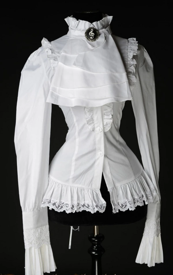 Chemisier Gothique Victorien Blanc