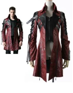 Veste Gothique Homme PUNK RAVE 'red Funeral'